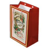 Grote Kerstbel en Winter Thuis Medium Cadeauzakje (Achterkant Gekanteld)