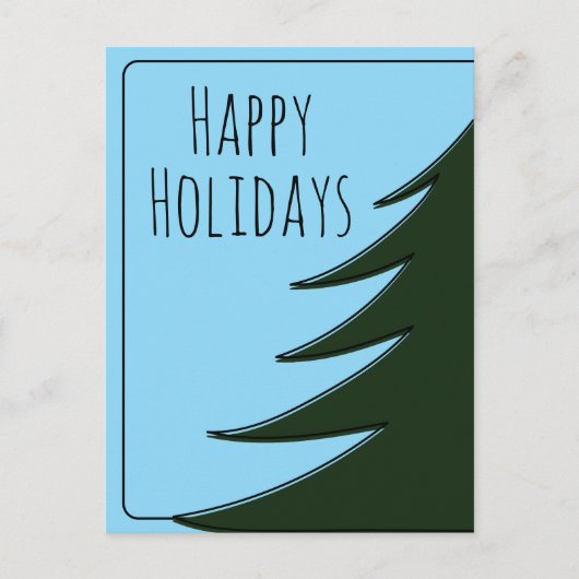 Grote kerstboom briefkaart (Voorkant)