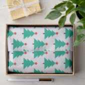 Grote kerstboom met rode ster tissuepapier (Geschenk)