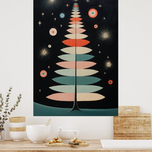 Grote kerstboom poster (Keuken)