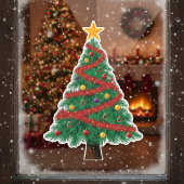 Grote Kerstboom Raamsticker