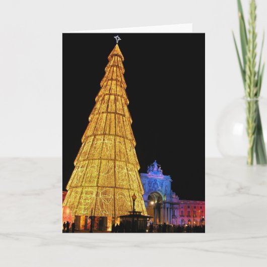Grote Kerstboom van Europa Feestdagen Kaart (Voorkant)