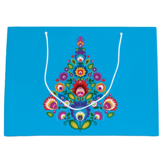 Grote kerstcadeau voor Folk met aangepast bericht Groot Cadeauzakje (Voorkant)