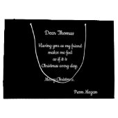 Grote kerstcadeau voor Folk met aangepast bericht Groot Cadeauzakje (Achterkant)