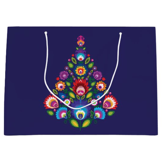 Grote kerstcadeau voor Folk met aangepast bericht Groot Cadeauzakje (Voorkant)