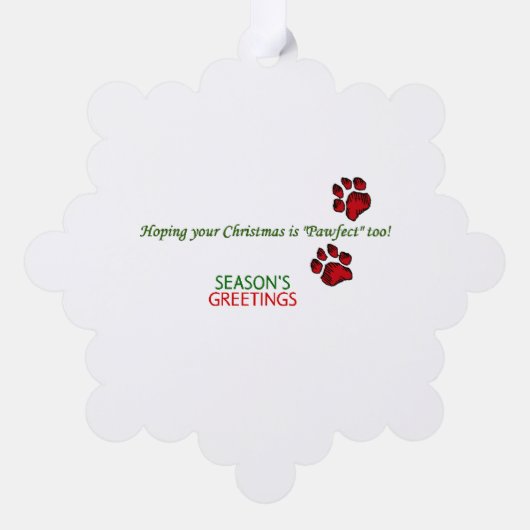 Grote kerstcadeautjes in de Pyreneeën Ornament Kaart (Achterkant)