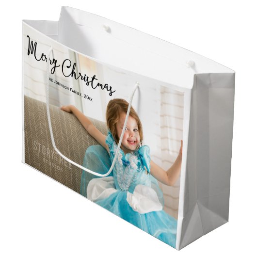 Grote kerstcadeautjes met kerstcadeautjes groot cadeauzakje (Voorkant Gekanteld)