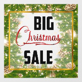 Grote kerstfeestdag verkoop Pinecone Window Cling Raamsticker (Vel)