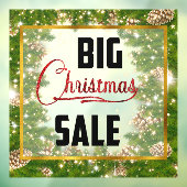 Grote kerstfeestdag verkoop Pinecone Window Cling Raamsticker (Vel 3)