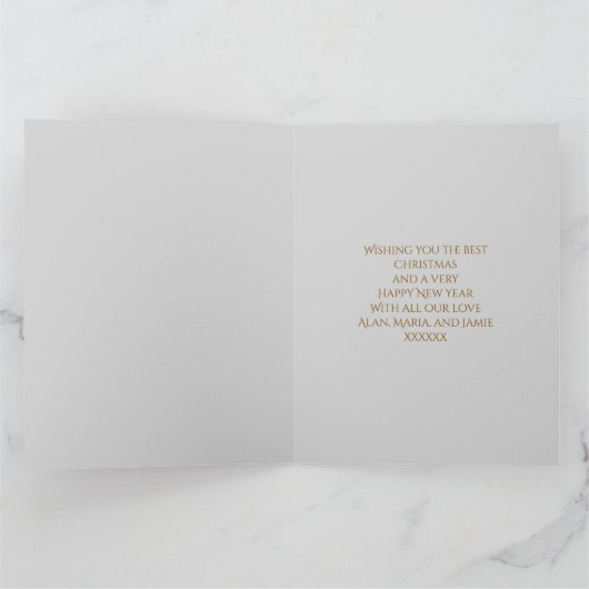 Grote kerstfotokaart gevouwen Wenskaart Kaart (Binnen)