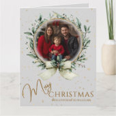 Grote kerstfotokaart gevouwen Wenskaart Kaart (Voorkant)