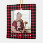 Grote kerstfoto's Red Buffalo Pset Keramisch Ornament (Links)