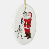 Grote kerstgroet voor Dane Jowly Keramisch Ornament (Rechts)