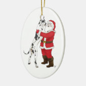 Grote kerstgroet voor Dane Jowly Keramisch Ornament (Links)