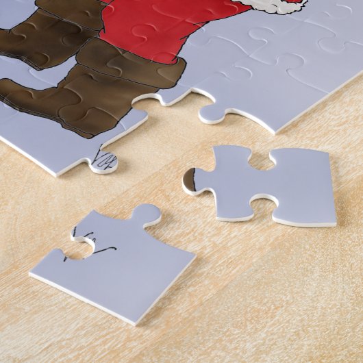 Grote kerstgroet voor Dane Jowly Legpuzzel (Zijkant)