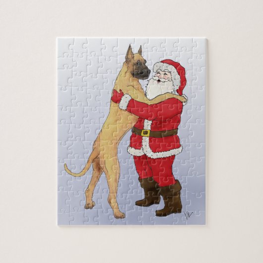 Grote kerstgroet voor Dane Jowly Legpuzzel (Verticaal)