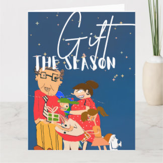 Grote Kerstkaart Kaart Familie