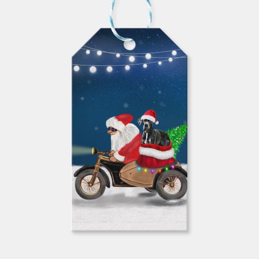 Grote kerstkerstkerstkerstkerstmankreet met dansho cadeaulabel (Voorkant)