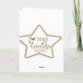 Grote Kerstkleindochter Feestdagen Kaart (Achterkant)