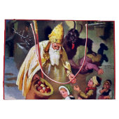Grote kerstkrampus Gift Bag Groot Cadeauzakje (Achterkant)