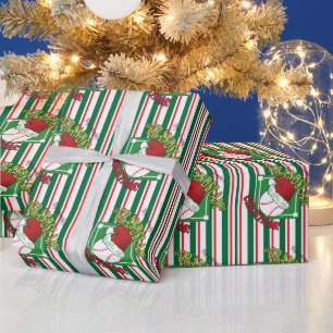 Grote Kerstmis van het Honkbal van de Slag Cadeaupapier