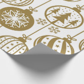 Grote kerstpapier met gouden Ornament Cadeaupapier (Hoek)