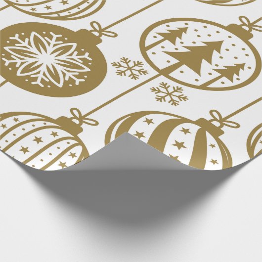 Grote kerstpapier met gouden Ornament Cadeaupapier (Hoek)