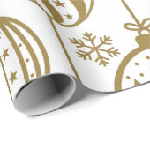 Grote kerstpapier met gouden Ornament Cadeaupapier (Rol Hoek)