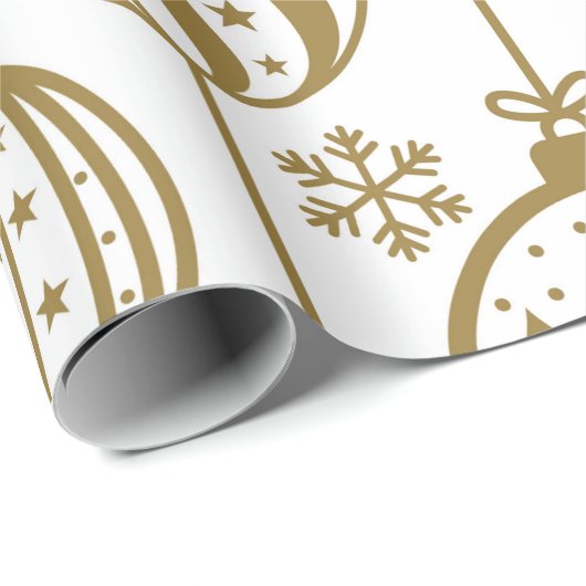 Grote kerstpapier met gouden Ornament Cadeaupapier (Rol Hoek)