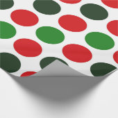 Grote kerstpokdots met pakpapier (Hoek)