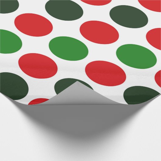 Grote kerstpokdots met pakpapier (Hoek)