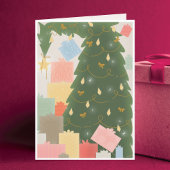 Grote kerstscène kaart