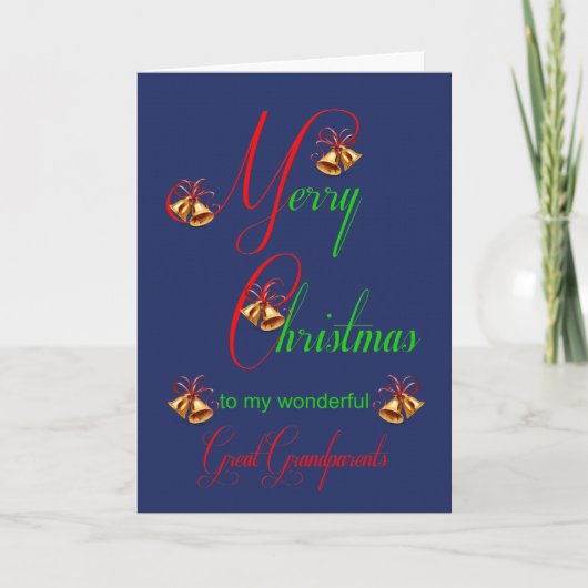 Grote kerstscrollers van grootouders feestdagen kaart (Voorkant)