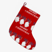 Grote Kerstsok "Prettig Kerstfeest" (Voorkant (Hangend))