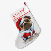 Grote Kerstsok voor Santa Pug (Achterkant (Hangend))