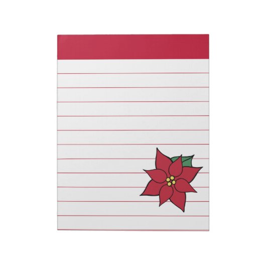 Grote Kerstster Vrije-Dag Notitieblok (Linkerzijde)