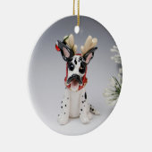 Grote kerstversiering van Dane Dog Keramisch Ornament (Rechts)