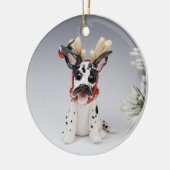 Grote kerstversiering van Dane Dog Keramisch Ornament (Links)