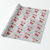 Grote kerstwens Kleine geit Kisses Silver Cadeaupapier (Uitgerold)
