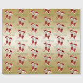 Grote kerstwensen en kleine geitenkisses Gold Cadeaupapier (Vlak)