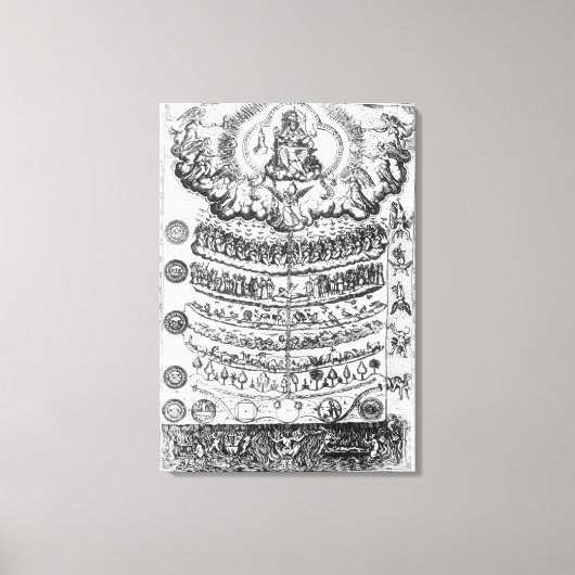 Grote ketting van "Retorica Christiana" Canvas Afdruk (Voorkant)