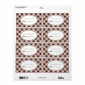 Grote Keukenlabels met Chocoladethema Etiket (Full Sheet)