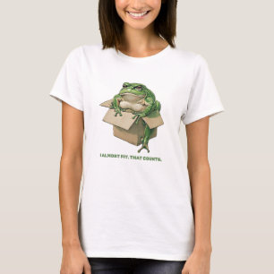 Grote kikker in kleine doos - ik past bijna in mem t-shirt