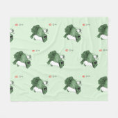 Grote kikker Kleine Japanse kikker Toad 19e eeuw Fleece Deken (Voorkant (Horizontaal))