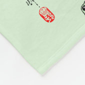 Grote kikker Kleine Japanse kikker Toad 19e eeuw Fleece Deken (Hoek)