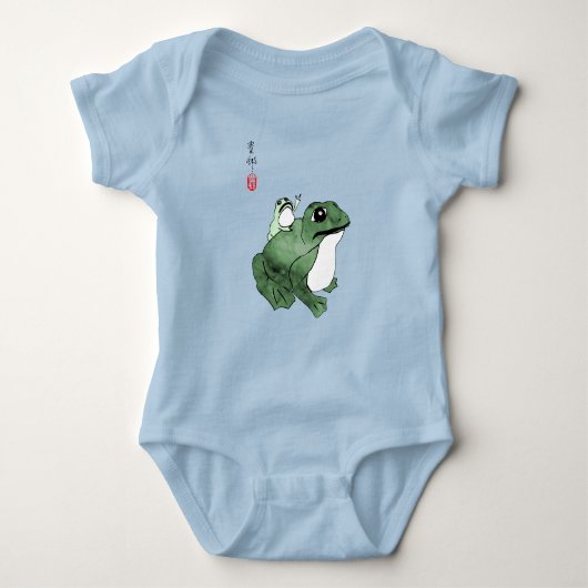 Grote kikker Kleine Japanse kikker Toad 19e eeuw Romper (Voorkant)