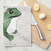 Grote kikker Kleine Japanse kikker Toad 19e eeuw Theedoek (Quarter Fold)