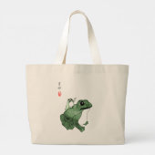 Grote kikker Kleine Japanse kikker Toad 19e eeuw Tote Bag (Achterkant)