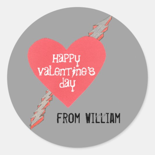 Grote kind Valentijn sticker (Voorkant)