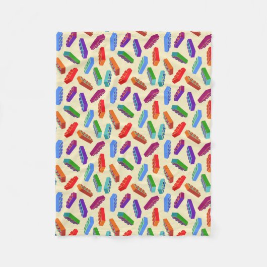 Grote kinder bouwstenen patroon zachte deken (Voorkant)